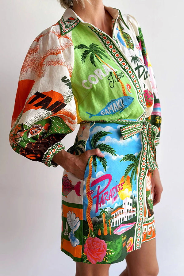 Tropical Postcard Dress
