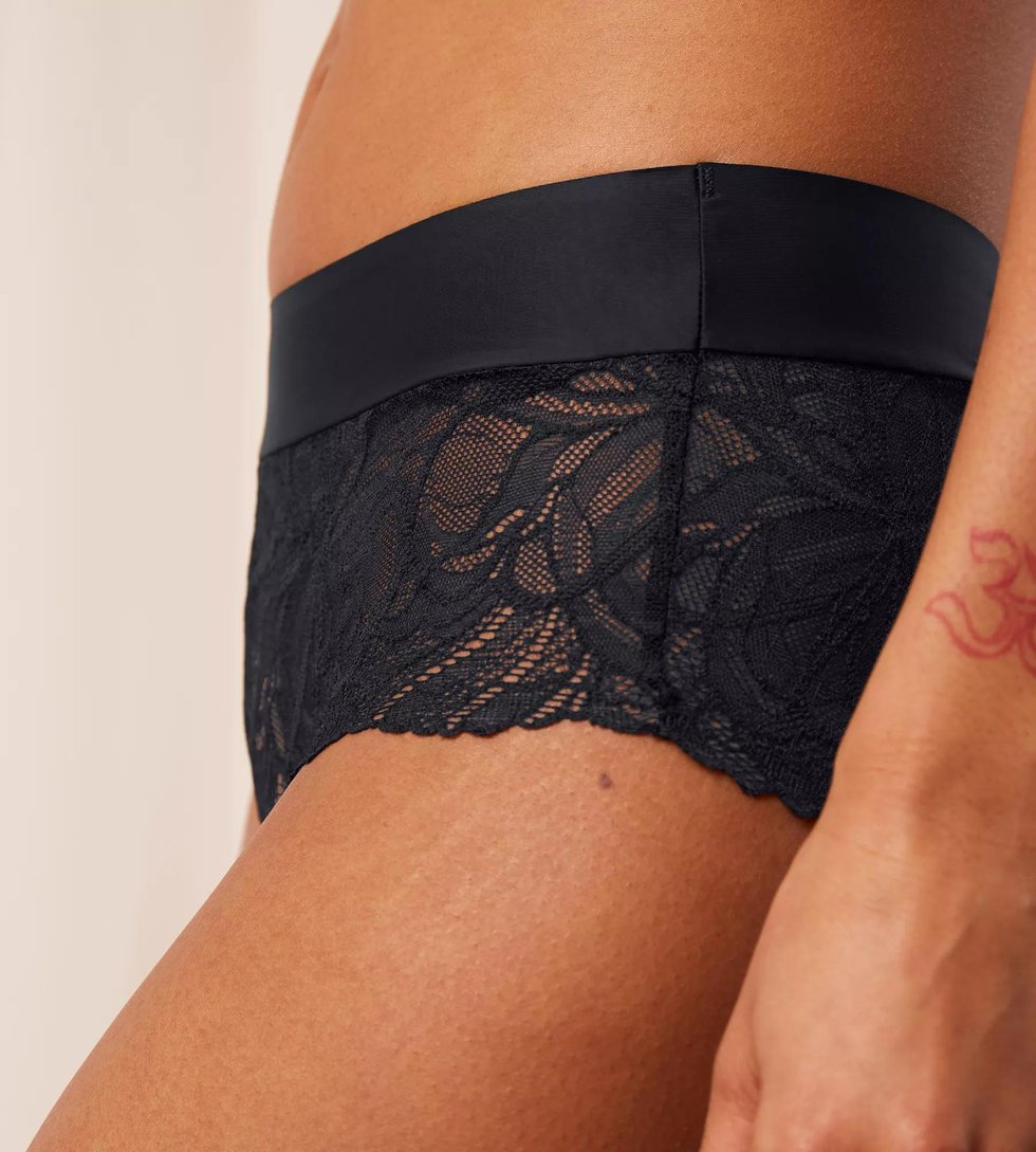 hipster - Body Make-Up Illusion Lace Shorty R* - Zwart