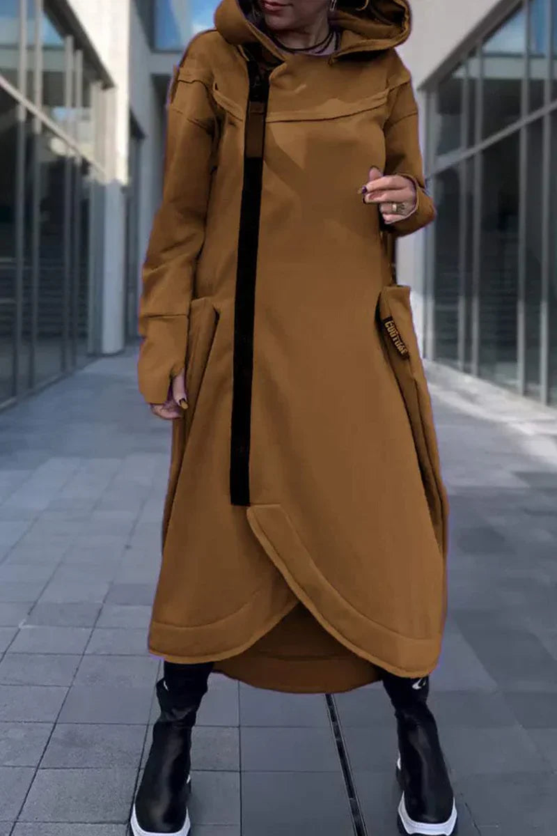 MANA™ | HOODIE LUNGO CON ZIP IN TESSUTI LEGGERI E TRASPIRANTI