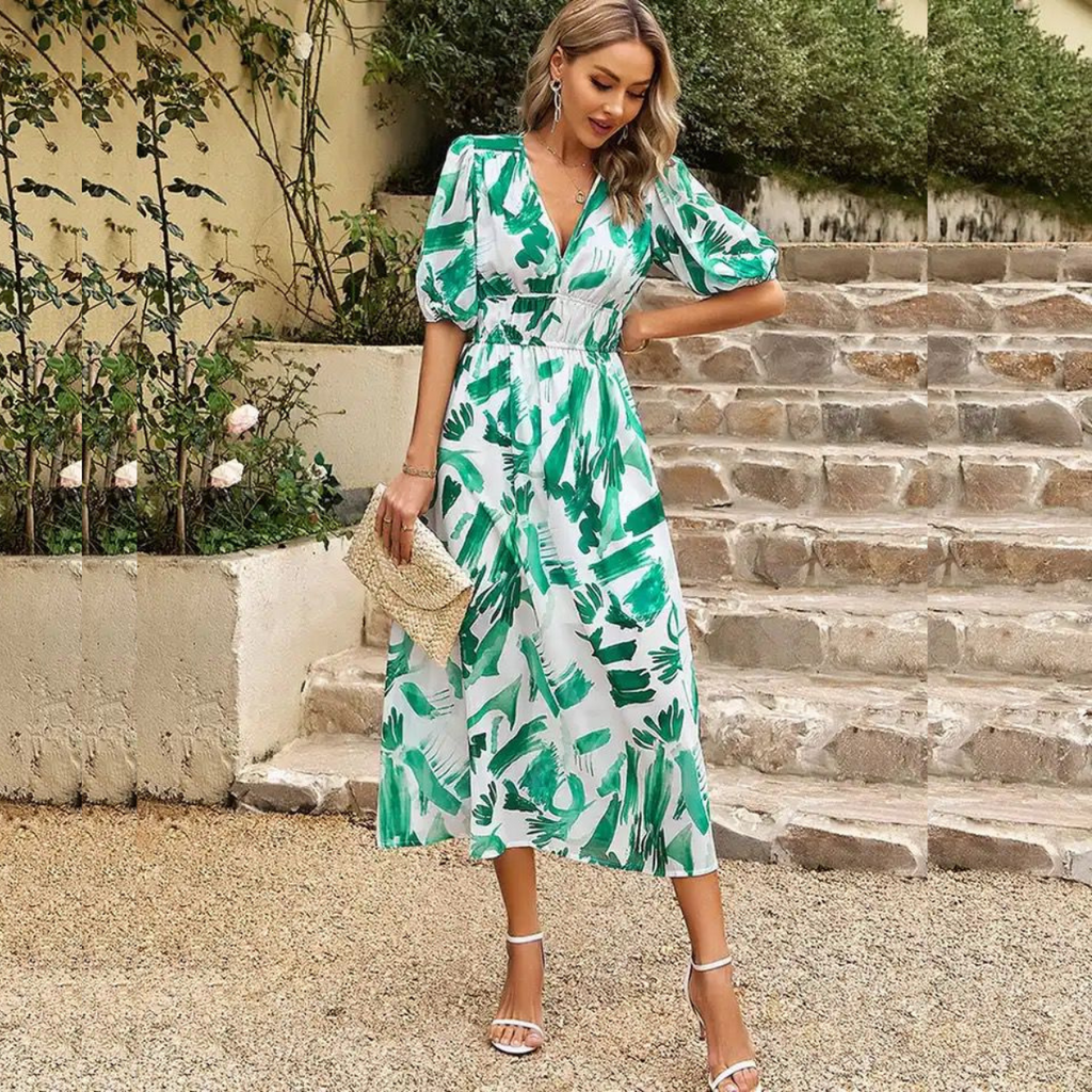 Mira-mönstrad klänning