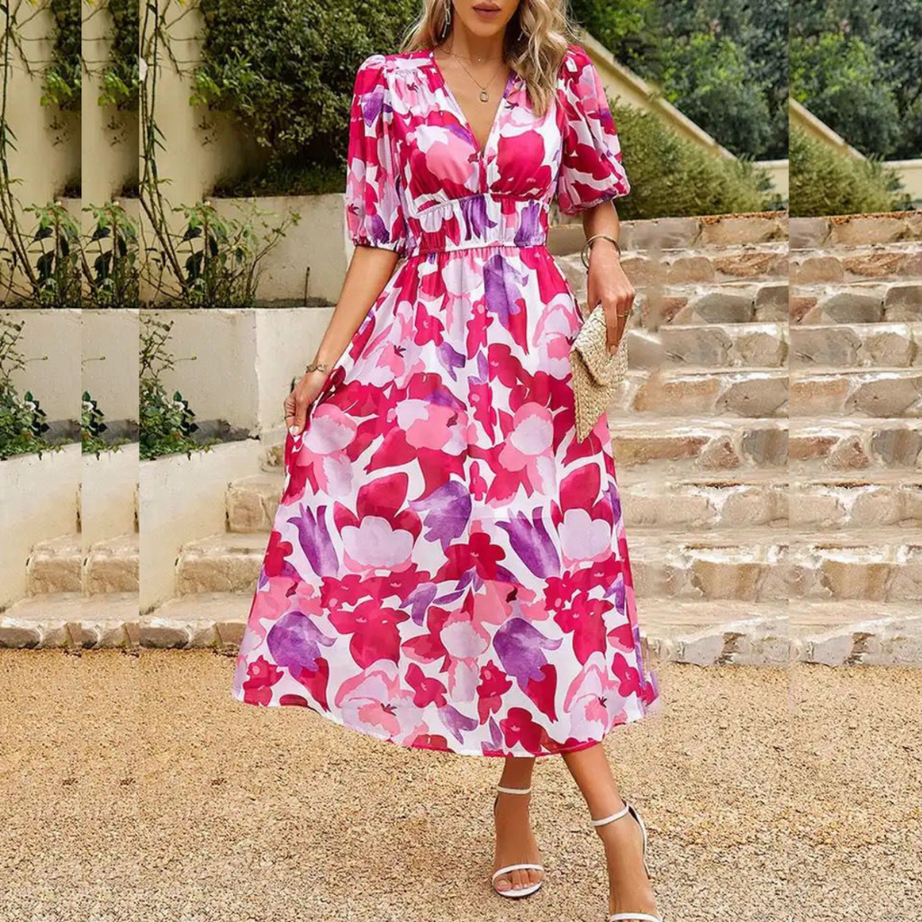 Mira-mönstrad klänning