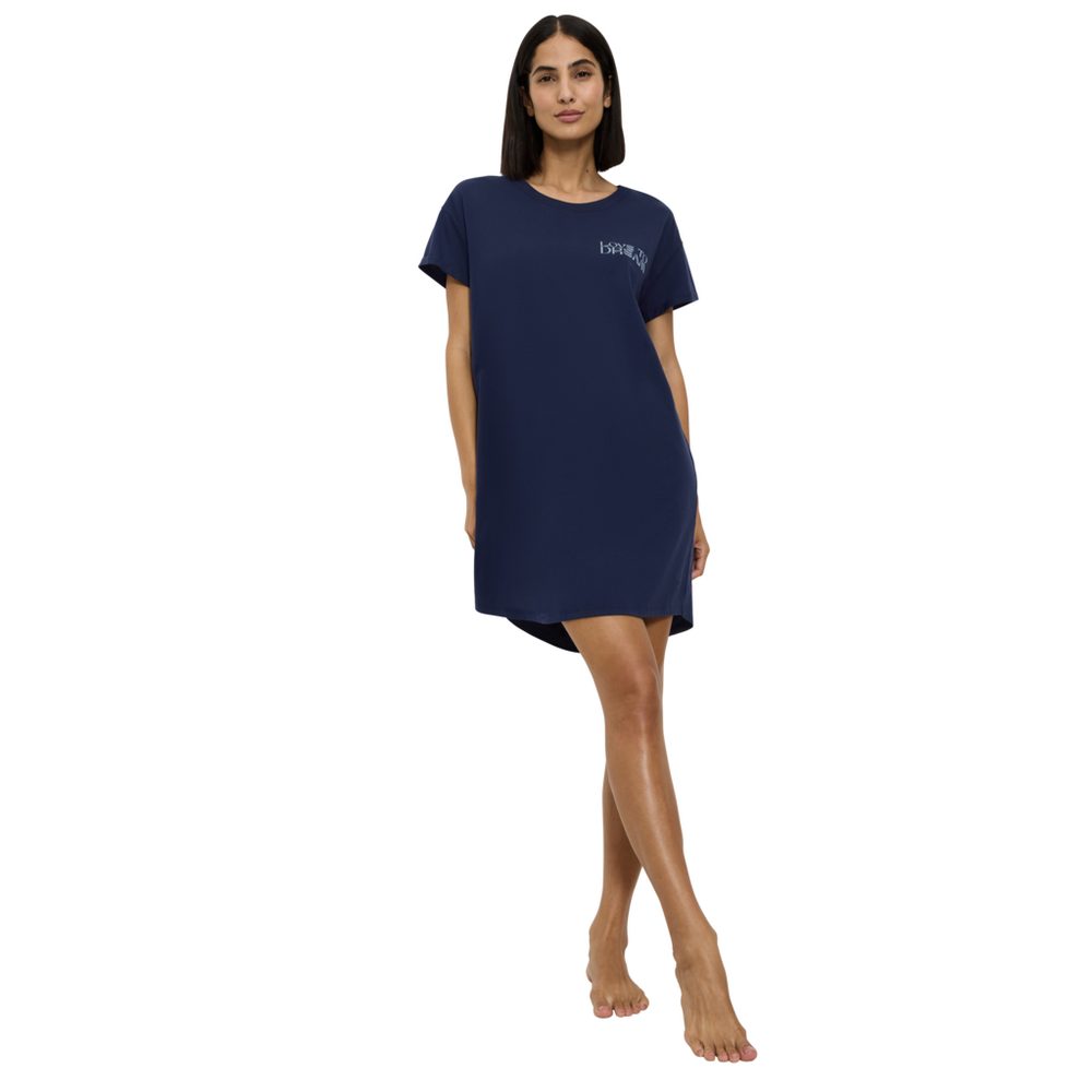 nachthemd korte mouw - Nightdresses NDK X - Blauw 6047