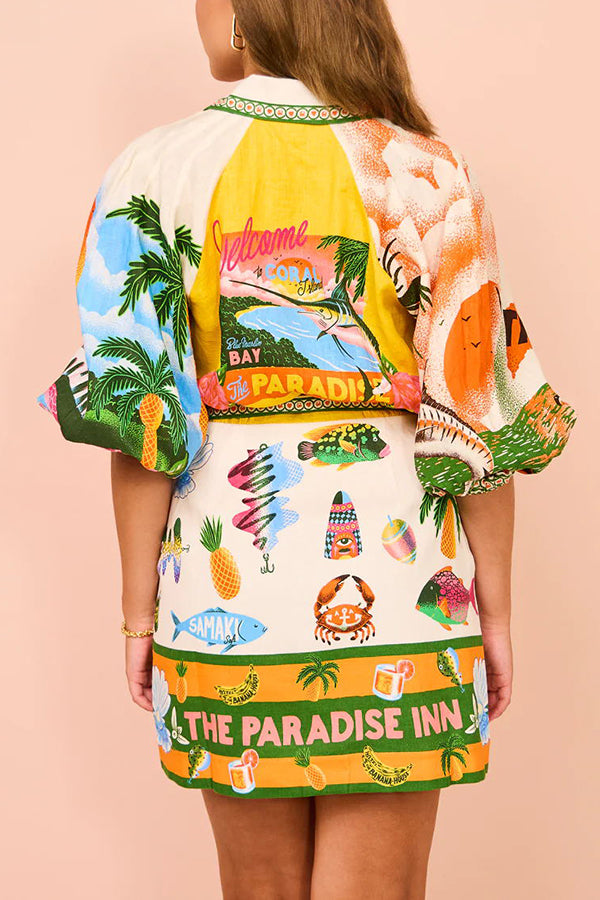 Tropical Postcard Dress