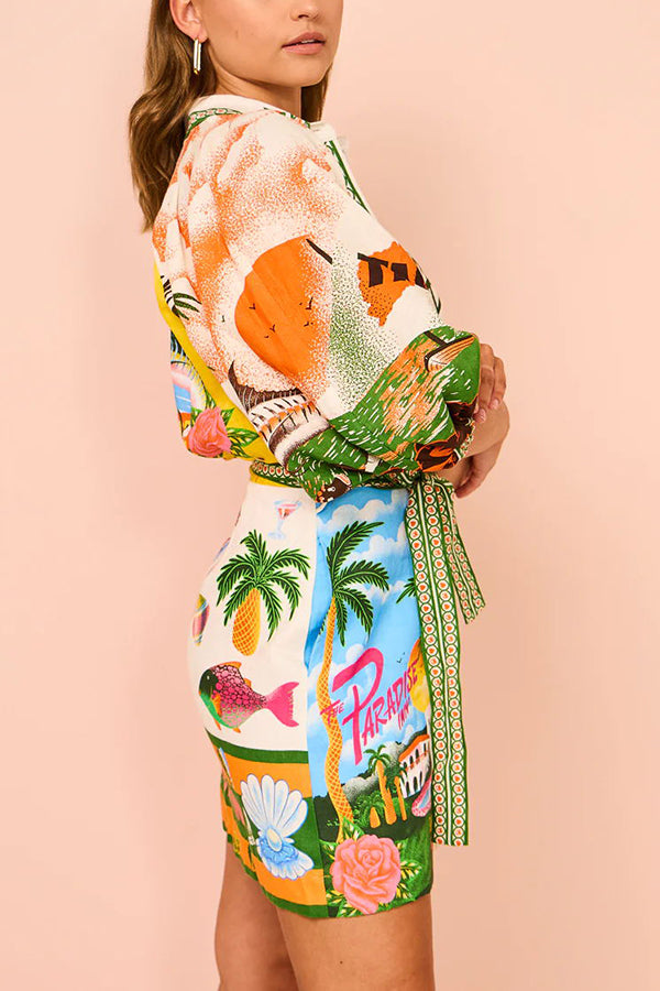 Tropical Postcard Dress
