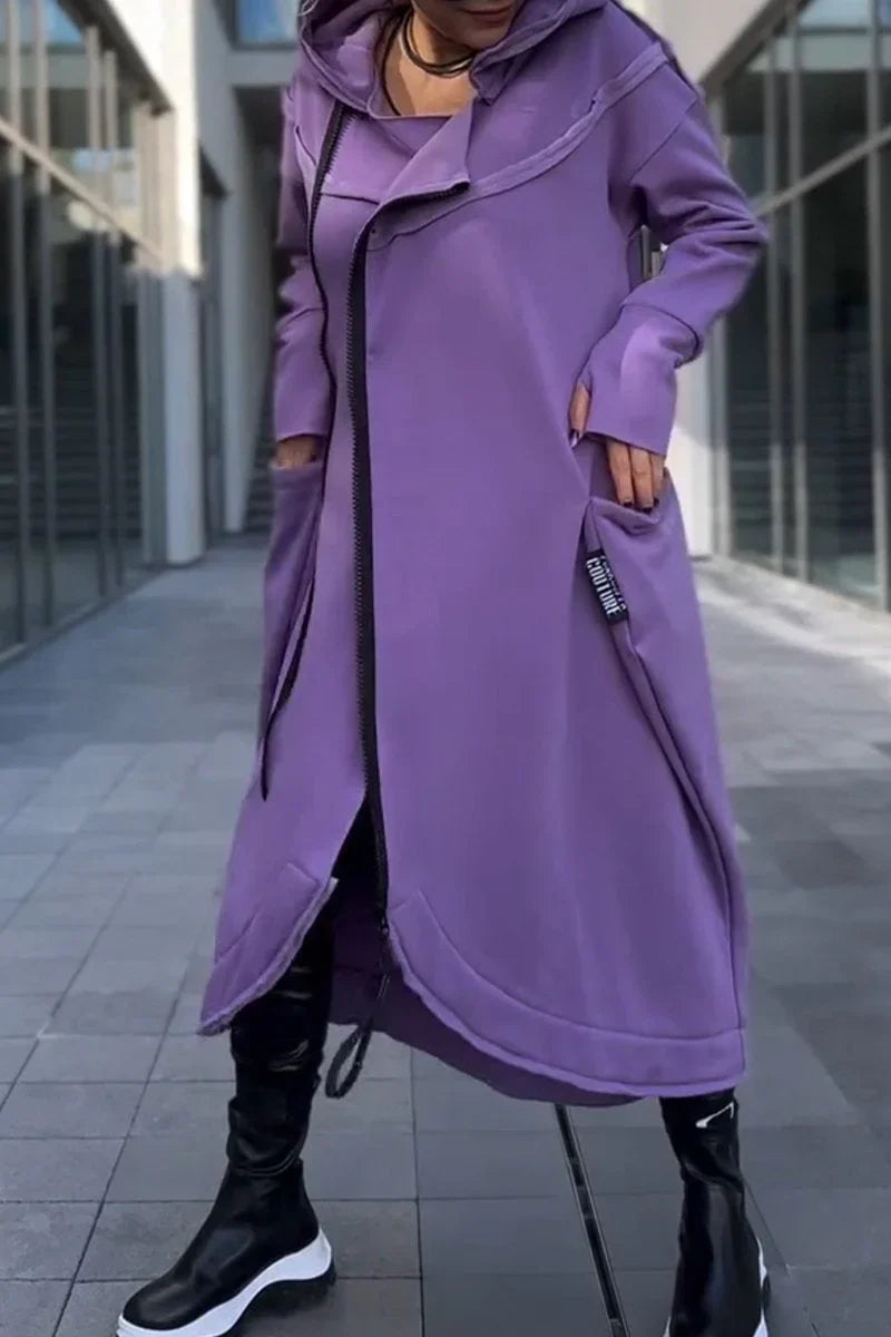 MANA™ | HOODIE LUNGO CON ZIP IN TESSUTI LEGGERI E TRASPIRANTI