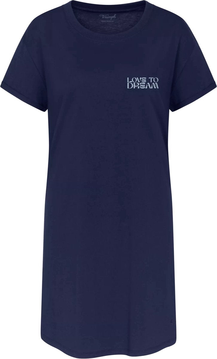 nachthemd korte mouw - Nightdresses NDK X - Blauw 6047