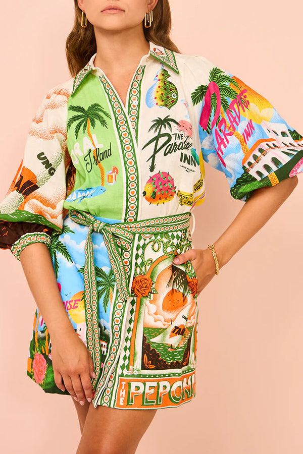 Tropical Postcard Dress