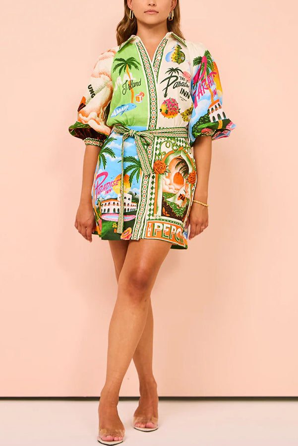 Tropical Postcard Dress