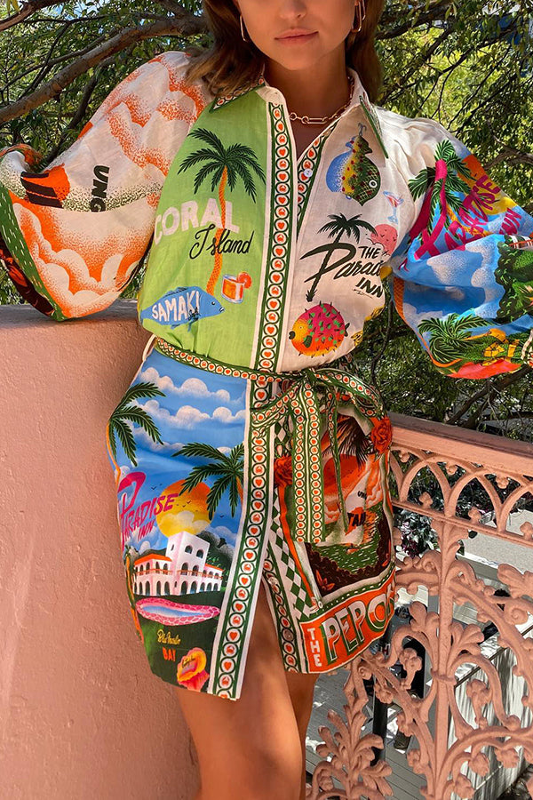 Tropical Postcard Dress