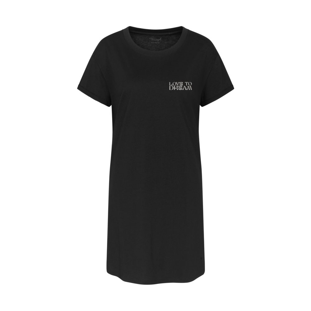 nachthemd korte mouw - Nightdresses NDK X - Zwart