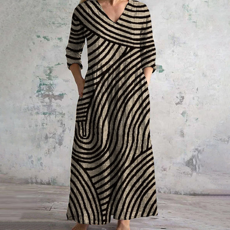 Stripe Flow Dress