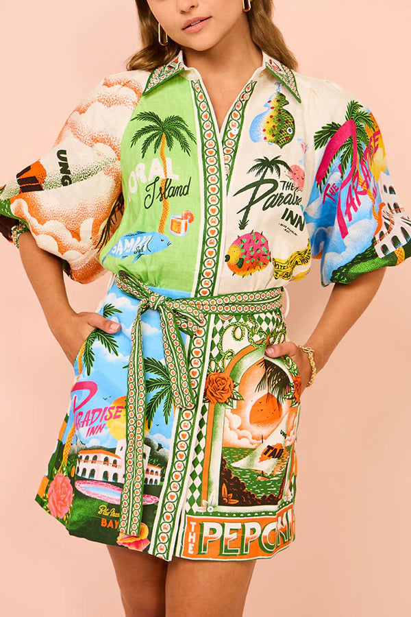 Tropical Postcard Dress