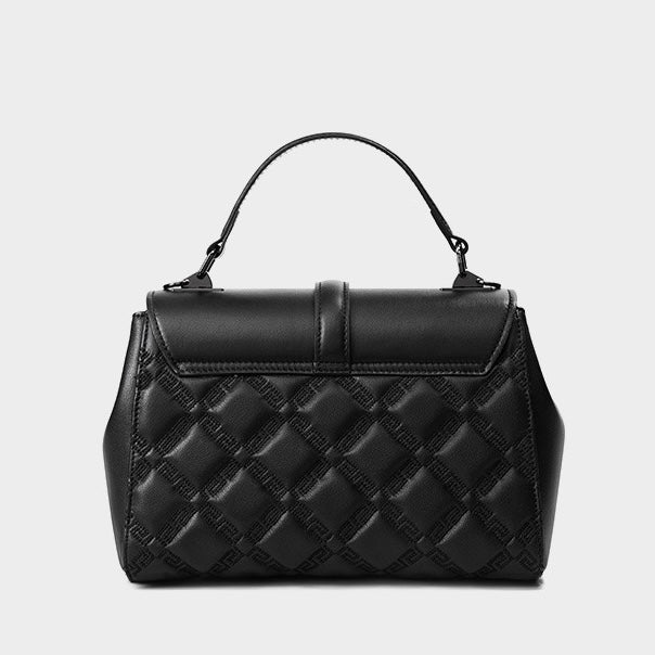 Pendlarväska i äkta läder med prägling