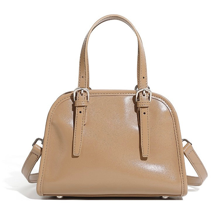 Bowlingväska i äkta läder med stor kapacitet och axelremsväska