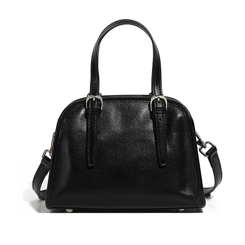 Bowlingväska i äkta läder med stor kapacitet och axelremsväska