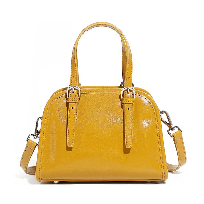 Bowlingväska i äkta läder med stor kapacitet och axelremsväska