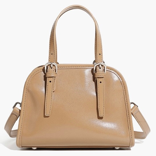 Bowlingväska i äkta läder med stor kapacitet och axelremsväska