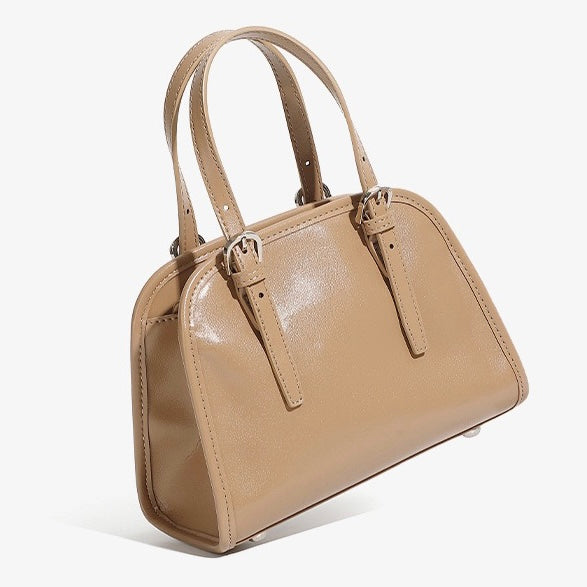 Bowlingväska i äkta läder med stor kapacitet och axelremsväska