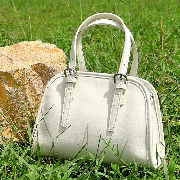 Bowlingväska i äkta läder med stor kapacitet och axelremsväska