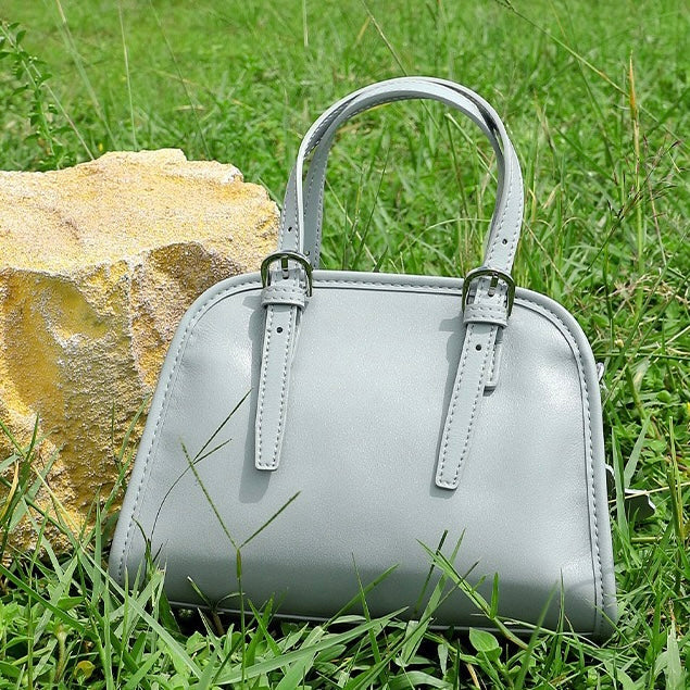 Bowlingväska i äkta läder med stor kapacitet och axelremsväska