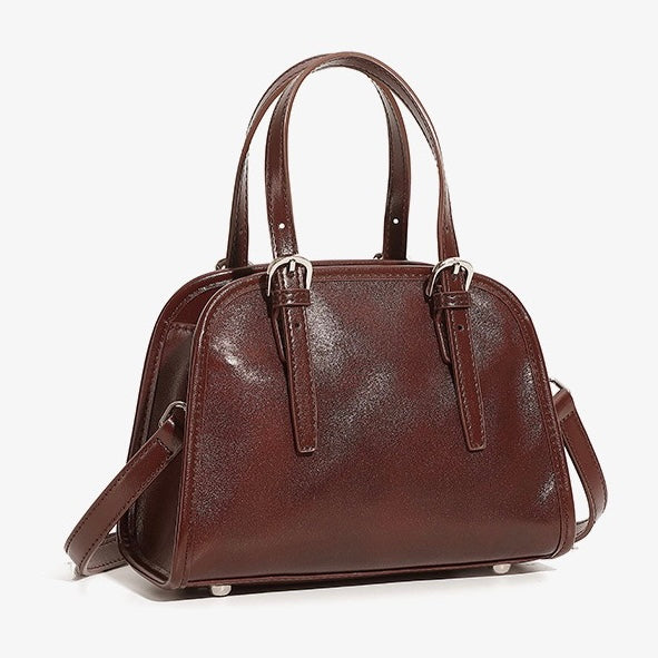 Bowlingväska i äkta läder med stor kapacitet och axelremsväska