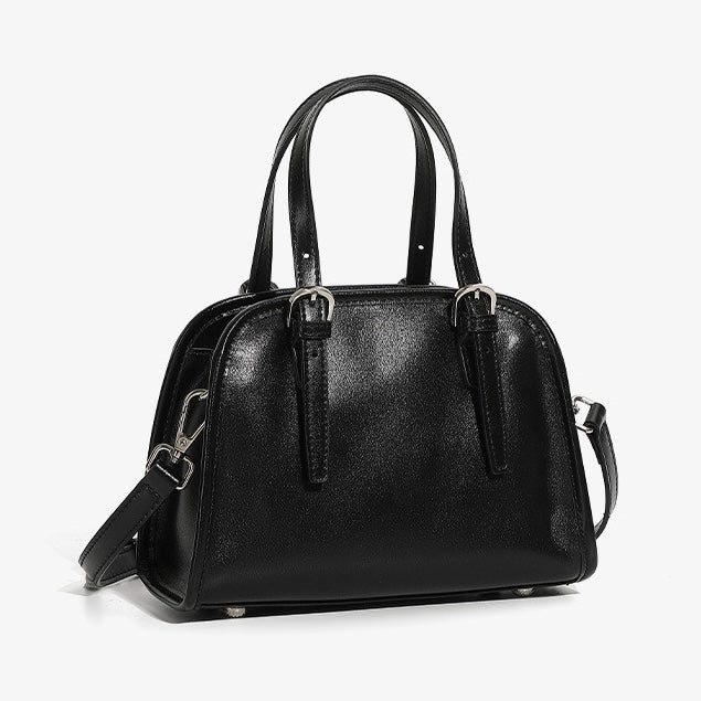 Bowlingväska i äkta läder med stor kapacitet och axelremsväska