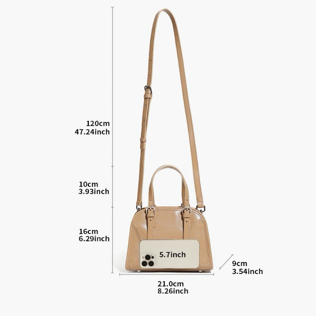 Bowlingväska i äkta läder med stor kapacitet och axelremsväska