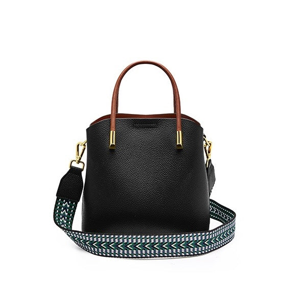 Elegant axelväska i äkta läder för kvinnor