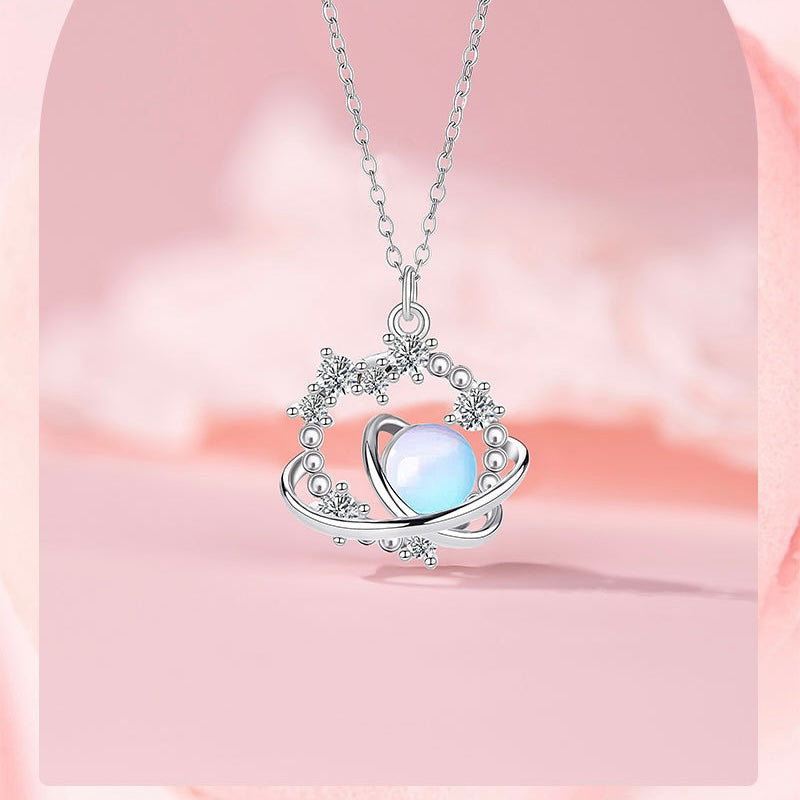 Färgglatt fallande planethalsband