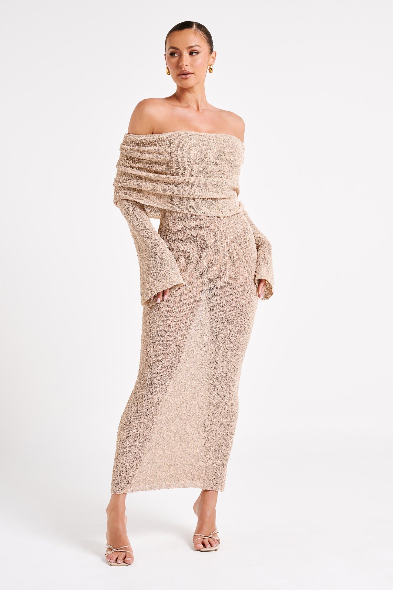 Ivory Drape Gown