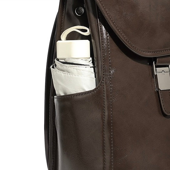 Unisex ryggsäck i äkta läder från bronstiden, casual