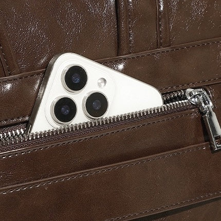 Unisex ryggsäck i äkta läder från bronstiden, casual