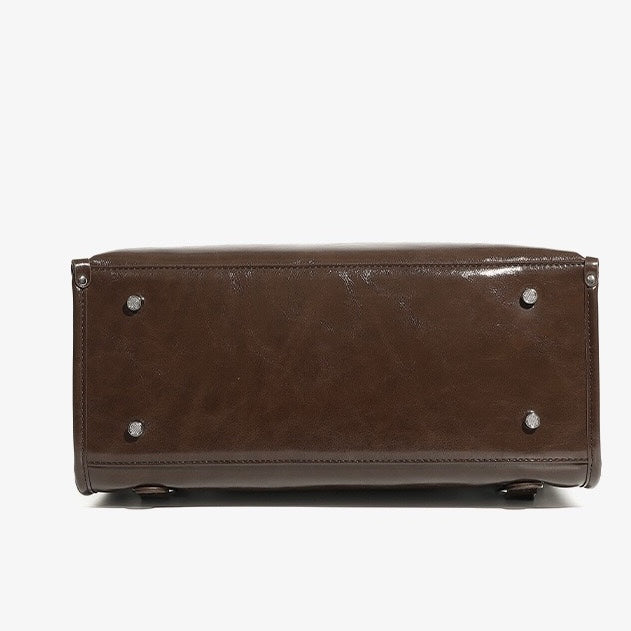 Unisex ryggsäck i äkta läder från bronstiden, casual