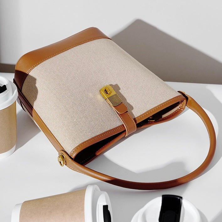 Niche Commuter Color Block vävd axelväska