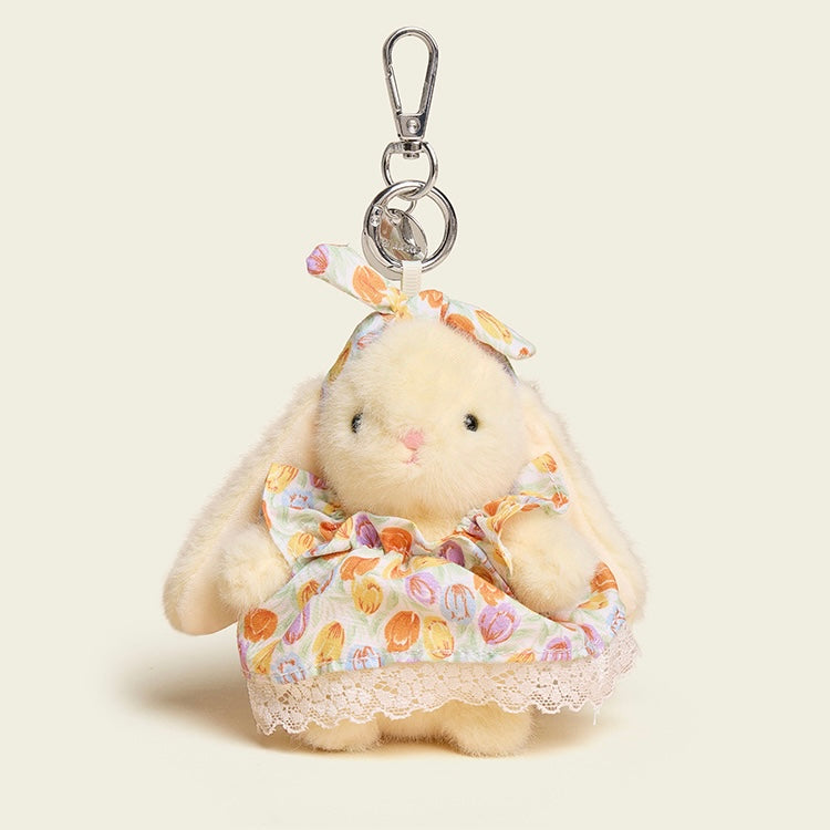 Blommig klänning Baby Bunny Bag Charm