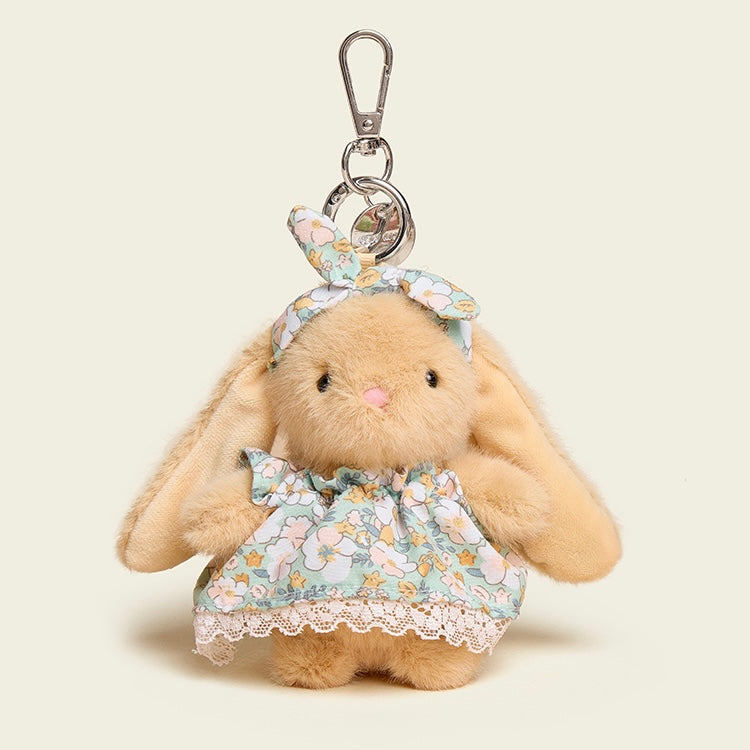 Blommig klänning Baby Bunny Bag Charm