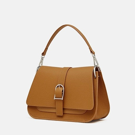 Pendlare Minimalistisk Sadelväska i Äkta Läder