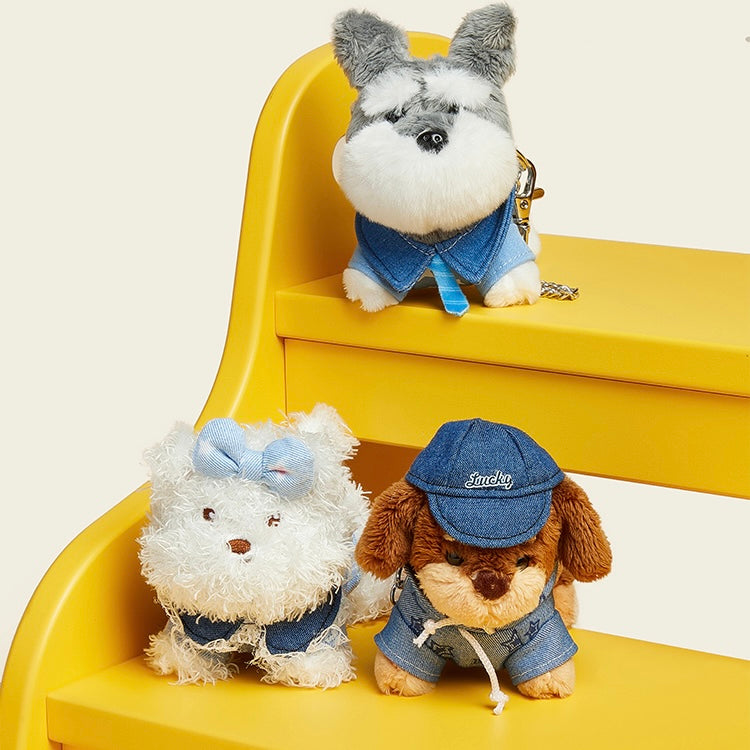 Denim Baby Pup Bag Charm