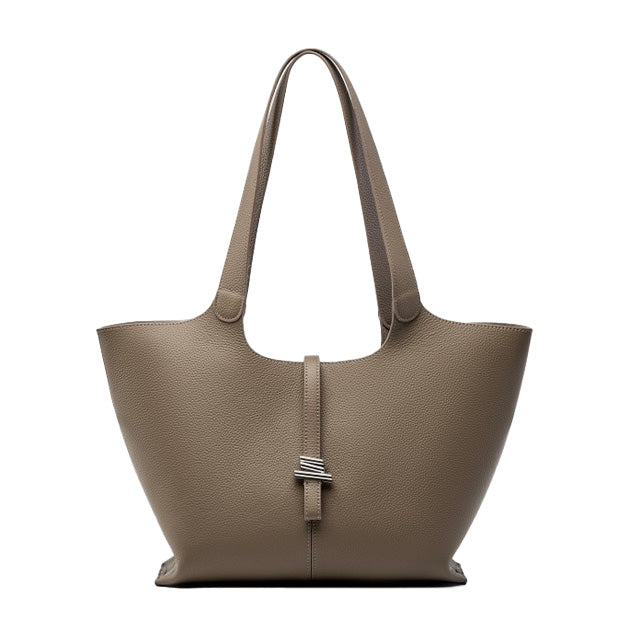 2025 Ny damväska i äkta läder med stor kapacitet för pendling