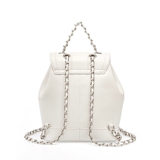 Chic inspirerad ryggsäck i äkta kohud med stor kapacitet för kvinnor