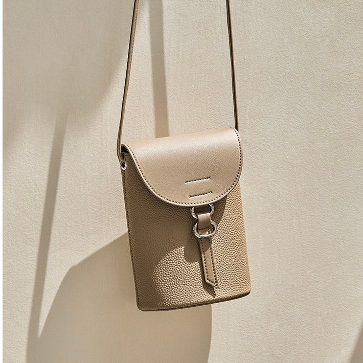 Lyxig mini-axelväska i äkta läder för kvinnor