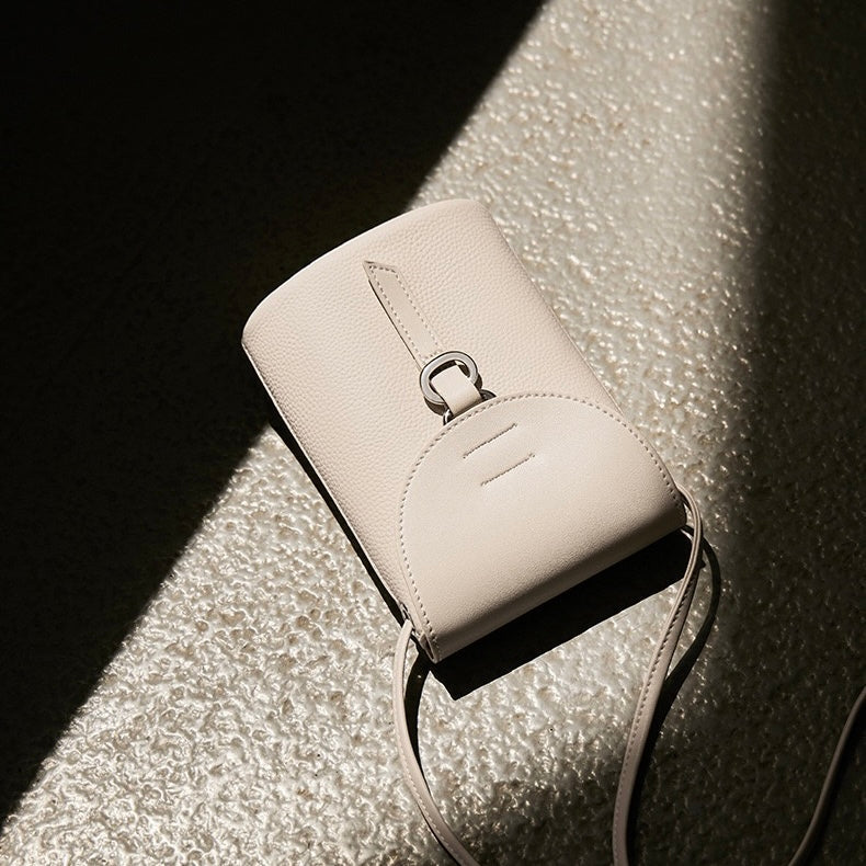 Lyxig mini-axelväska i äkta läder för kvinnor