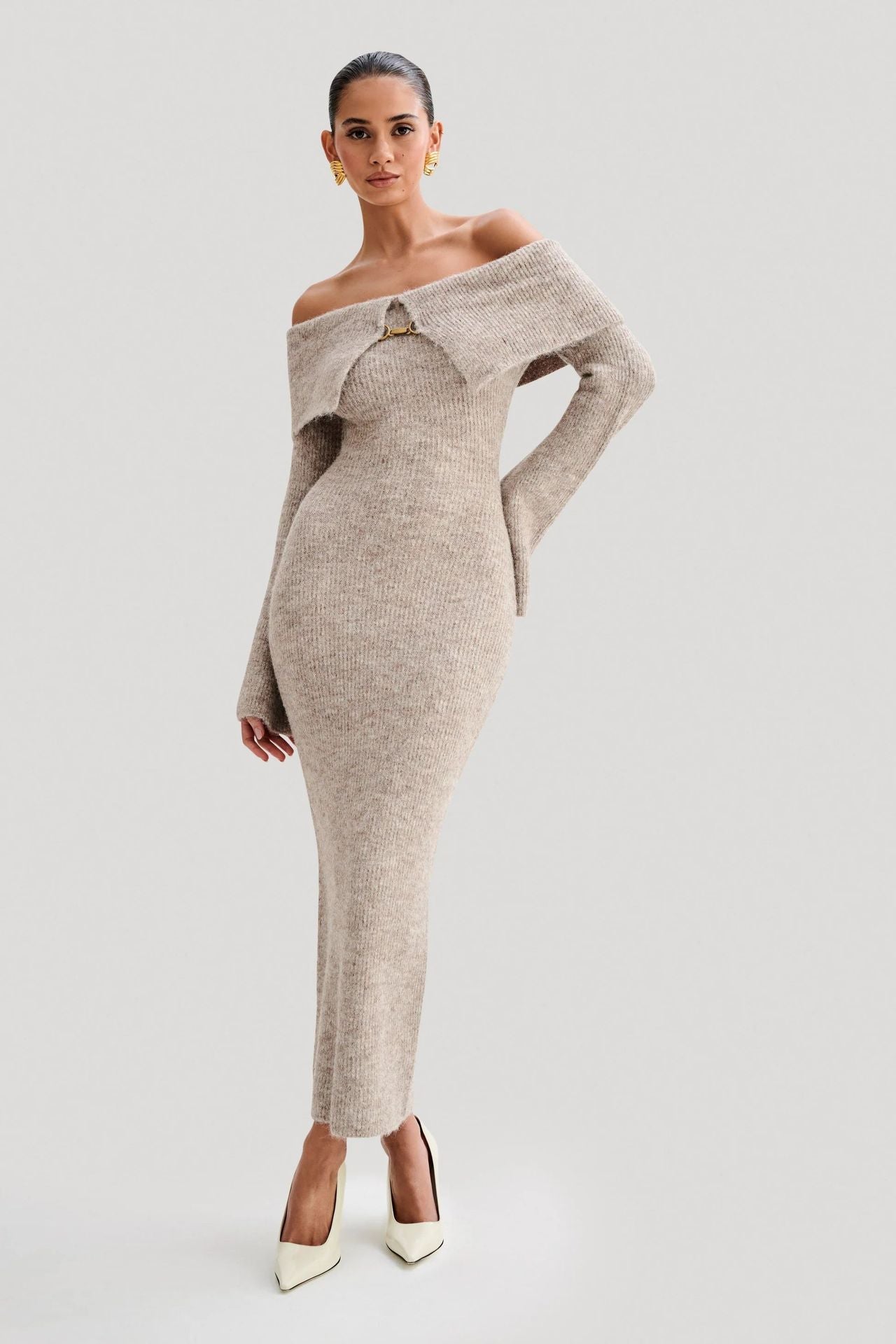Éloise Off-Shoulder Knit Dress