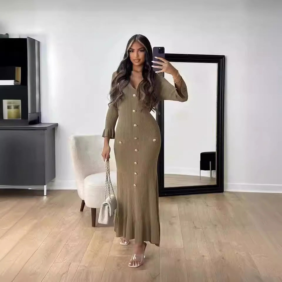 Bella Stickad Klänning