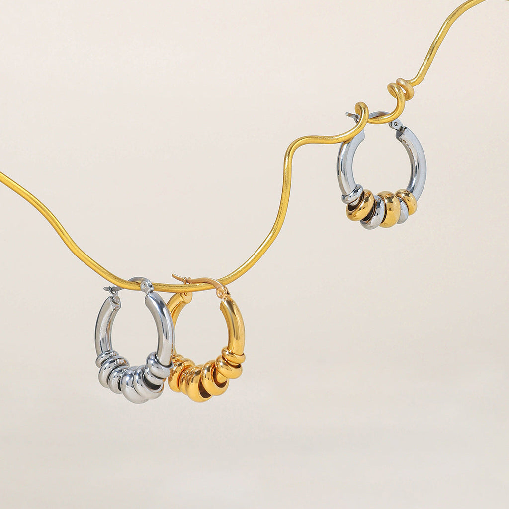 Geometriska sammankopplade ringörhängen