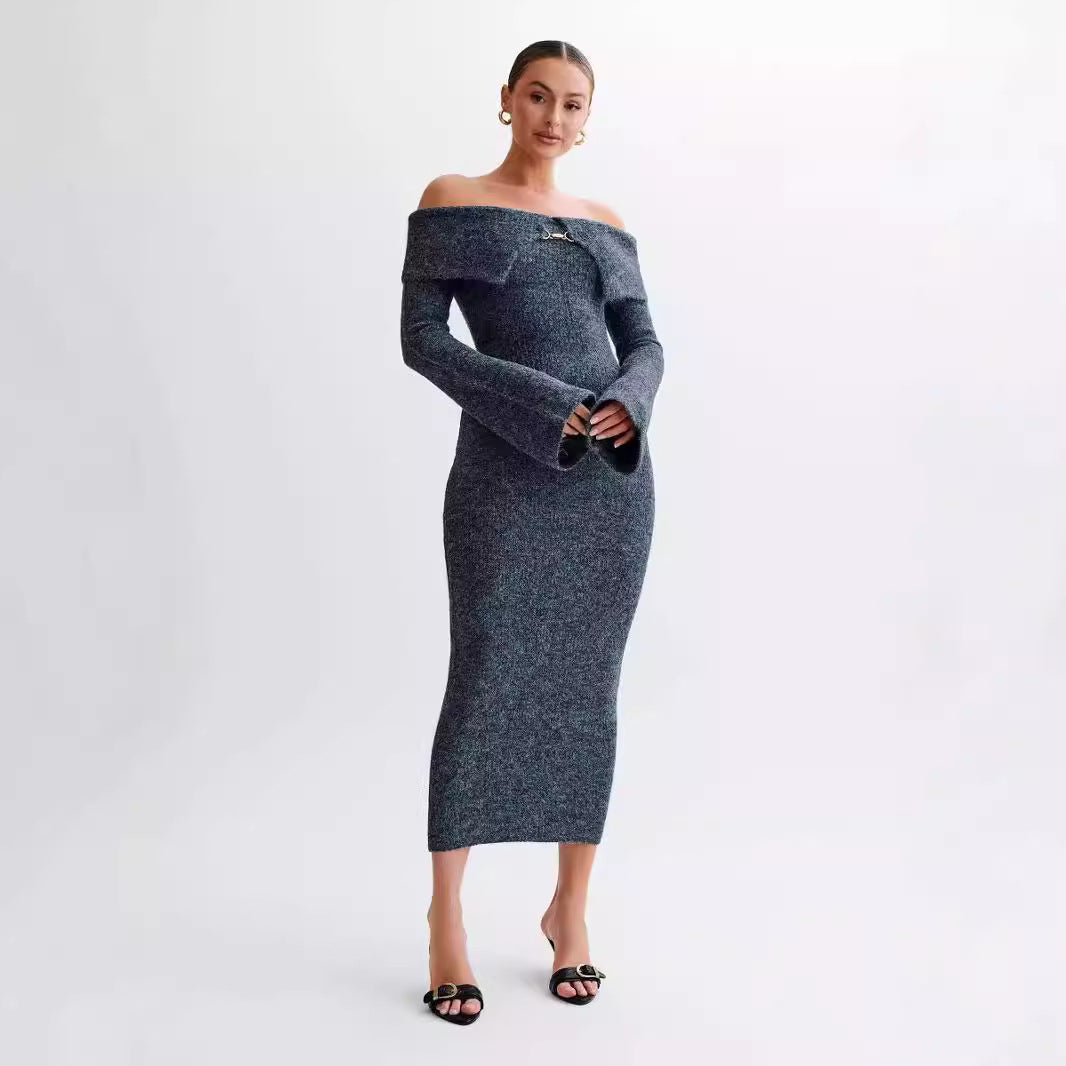 Éloise Off-Shoulder Knit Dress