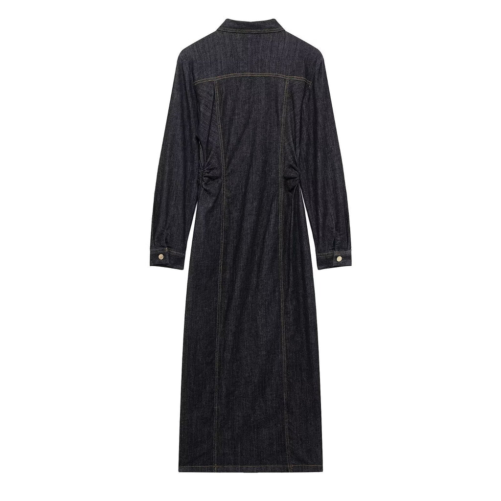 Layorza Denim Maxi Dress