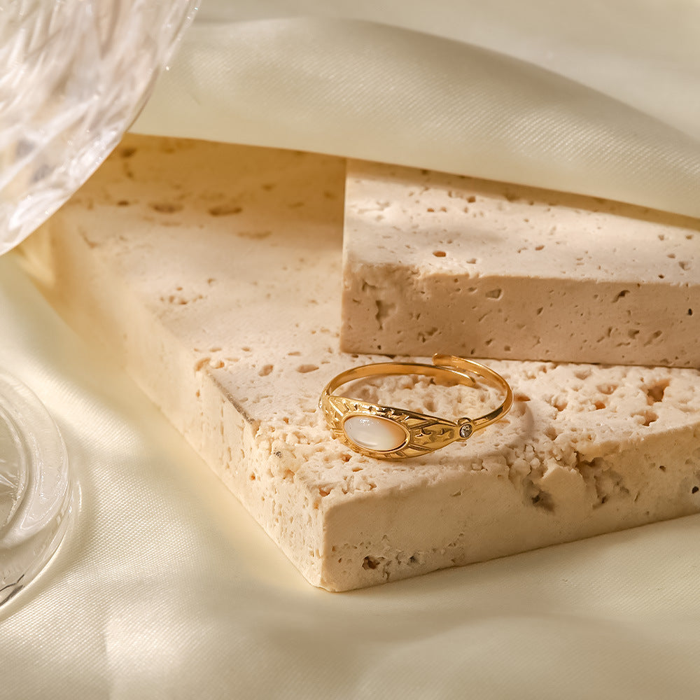 Fransk retro rostfri stålring