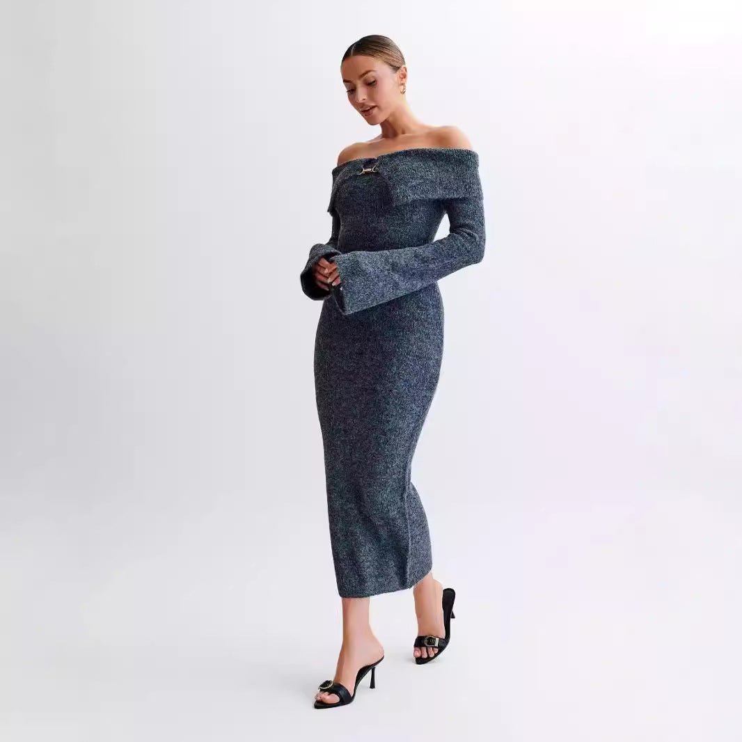 Éloise Off-Shoulder Knit Dress