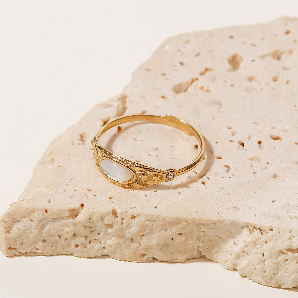 Fransk retro rostfri stålring